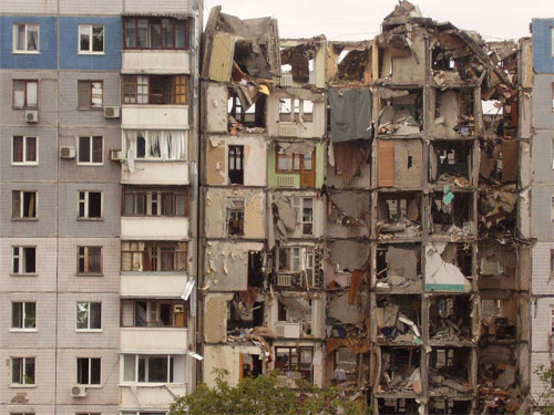 Дом после взрыва